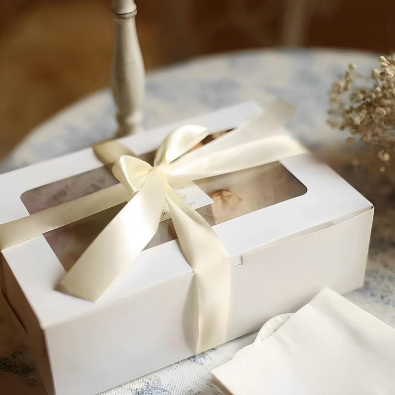 8X6X2.5In 20Pcs White Cookie Boxes with Window, Pastry Boxes for Gift Giving, Tr gallery
