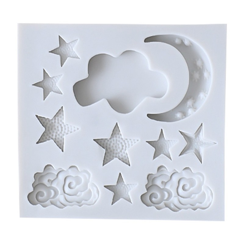 Cake Fondant Silicone Cake Baking Mold Star Chocolate Mold Clouds Moulds3624