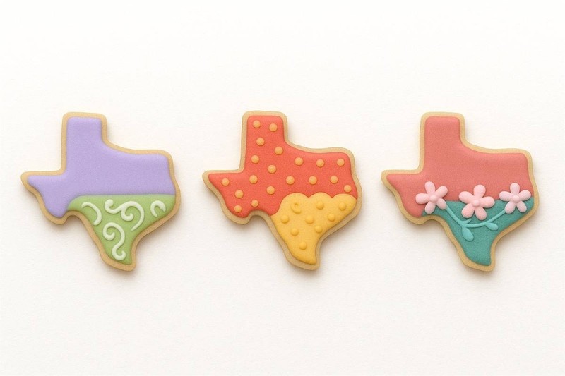 1 Dozen 12 Mini Texas State 1.75'' Cookie Cutter Party Favors Metal College Foot gallery