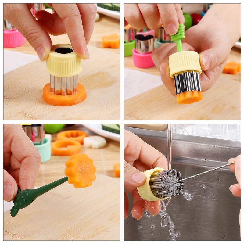 12 Pcs Vegetable Cutter Shapes Set Mini Cookie Fruit Pie Stamps Mold for Baking gallery