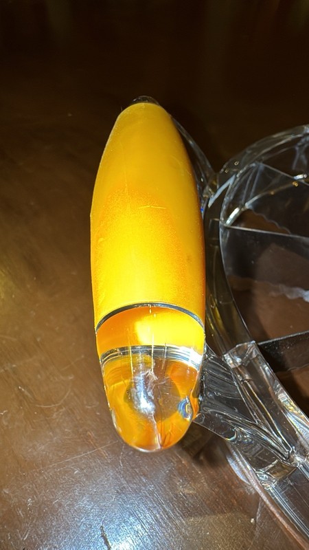 Vintage Lucite and Stainless Steel Yellow Handled 12 Slice Pie Cutter gallery