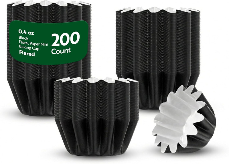 Paper Baking Cups 200 Count 0.4 Ounce Paper Greaseproof Muffin Liners, 2 Inches