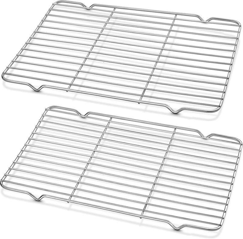 Cooling Rack and Baking Rack with Stainless Steel, 2 – Pack 10 x 15 Inches