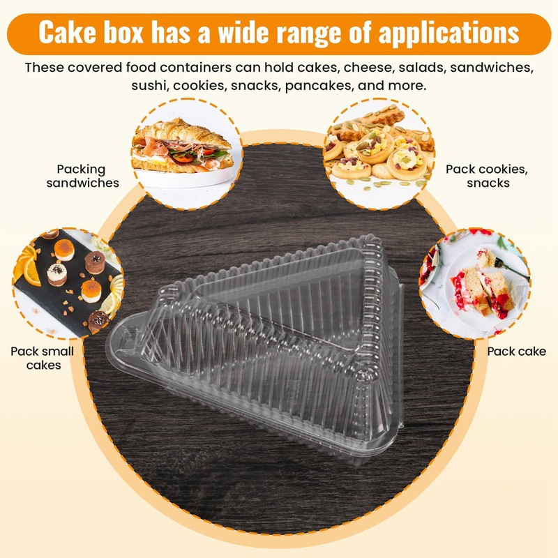100Pcs Triangle Cheesecake Boxes Cake Box Triangle Pie Holders Cake2778 gallery