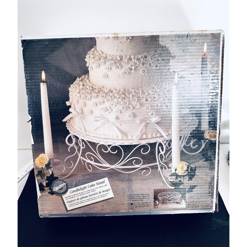 Vintage wilton candlelight wedding cake stand original box_ pre-owned gallery