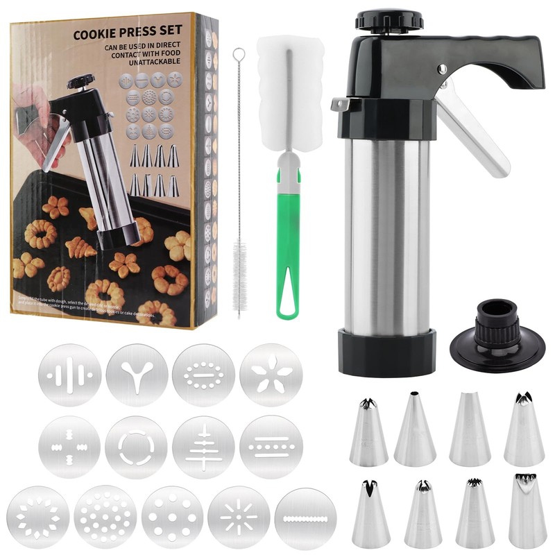Cookie Press Maker biscuits Mold Icing Frosting Piping Cupcake Filling Decor gallery