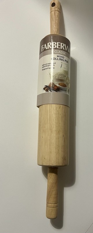 Farberware Classic Wood Rolling Pin for Baking, Professional Hardwood Dough Roll