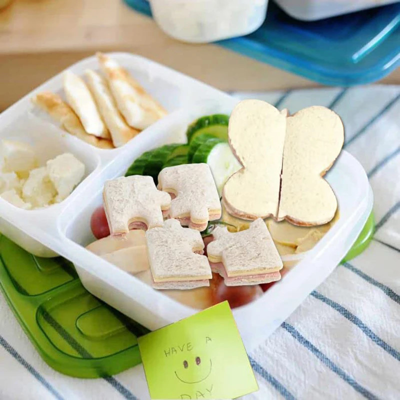 Sandwich Cutters Set for Children Food Cookies Bread Mold Maker Fruit and Vegeta gallery