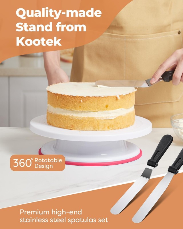 700pcs Cake Decorating Kit - Baking Supplies, Springform Pans, Turntable, Piping gallery