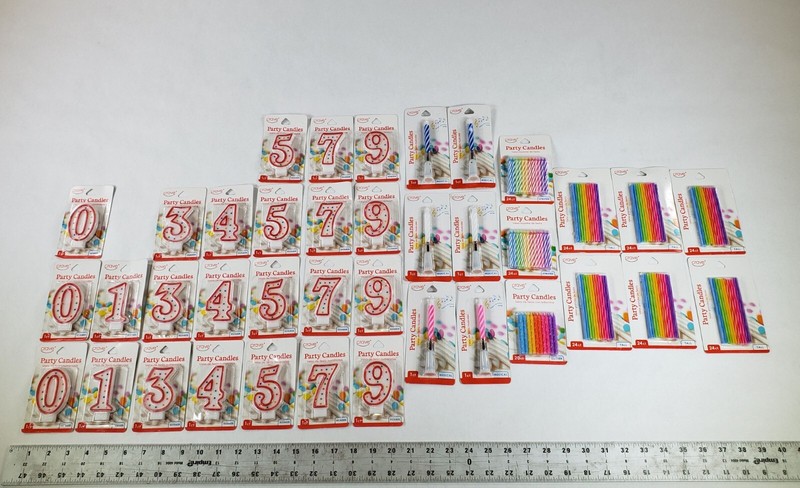 Lot Of 38 Packs Crave Multicolor Assorted Birthday Cake Topper Party Candles