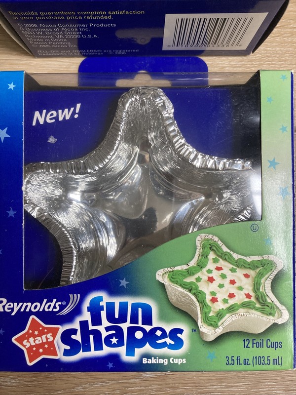 STARS 2005 Reynolds Fun Shapes 12 Foil Baking Cups NOS Lot/2 gallery