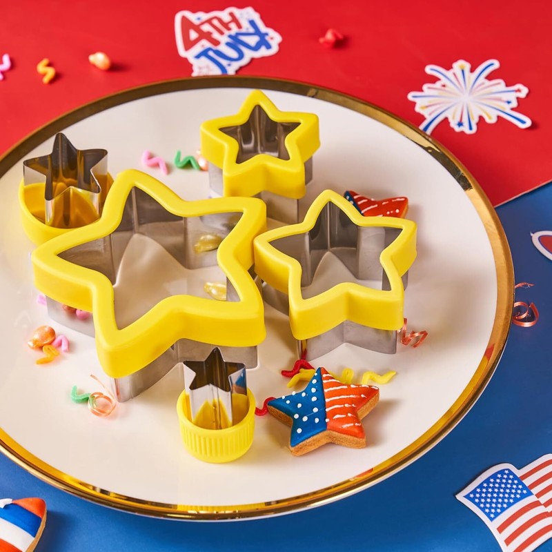 Star Cookie Cutter 5 Pieces 5 Sizes 1" to 4" Yellow gallery