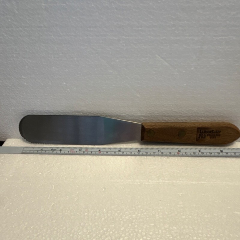 LamsonSharp PRO Stainless Steel Spatula 9in Serrated Edge Wood Handle gallery
