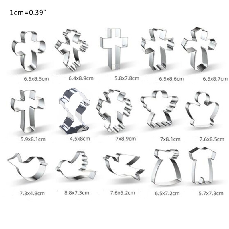 15 Pieces for Cross Cookie Cutter Set Fancy for Cross Shapes Stainless Steel Coo gallery