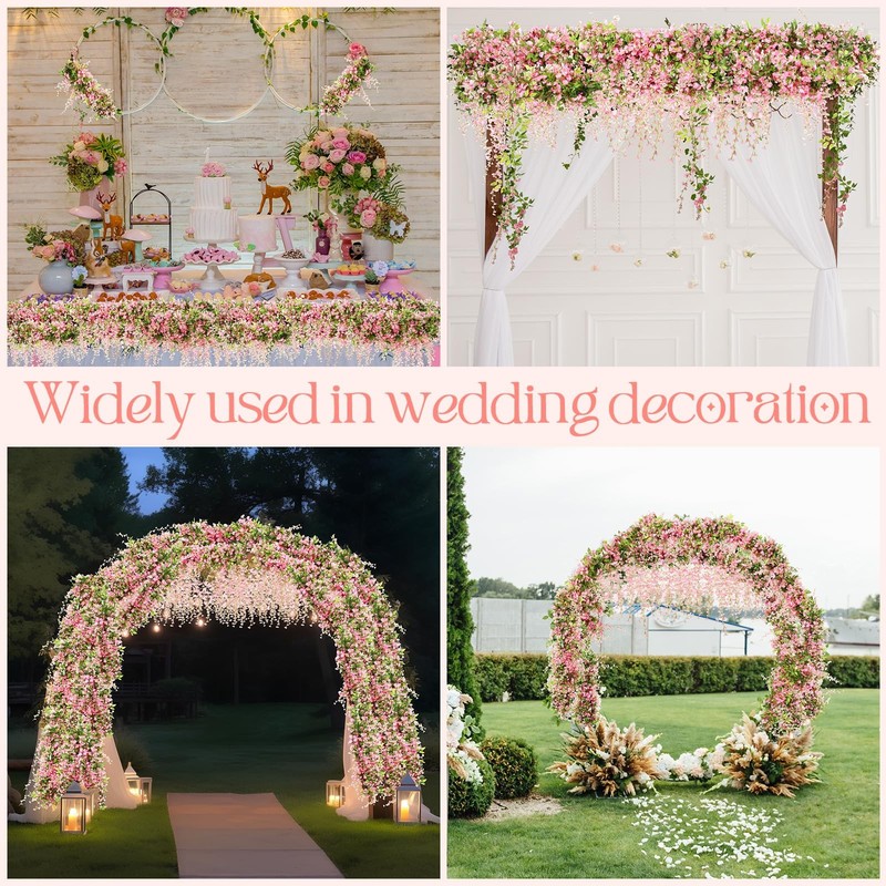 Crowye 10 Pcs 7.2Ft/Pcs Artificial Flowers Wisteria Garland Artificial Wisteria gallery