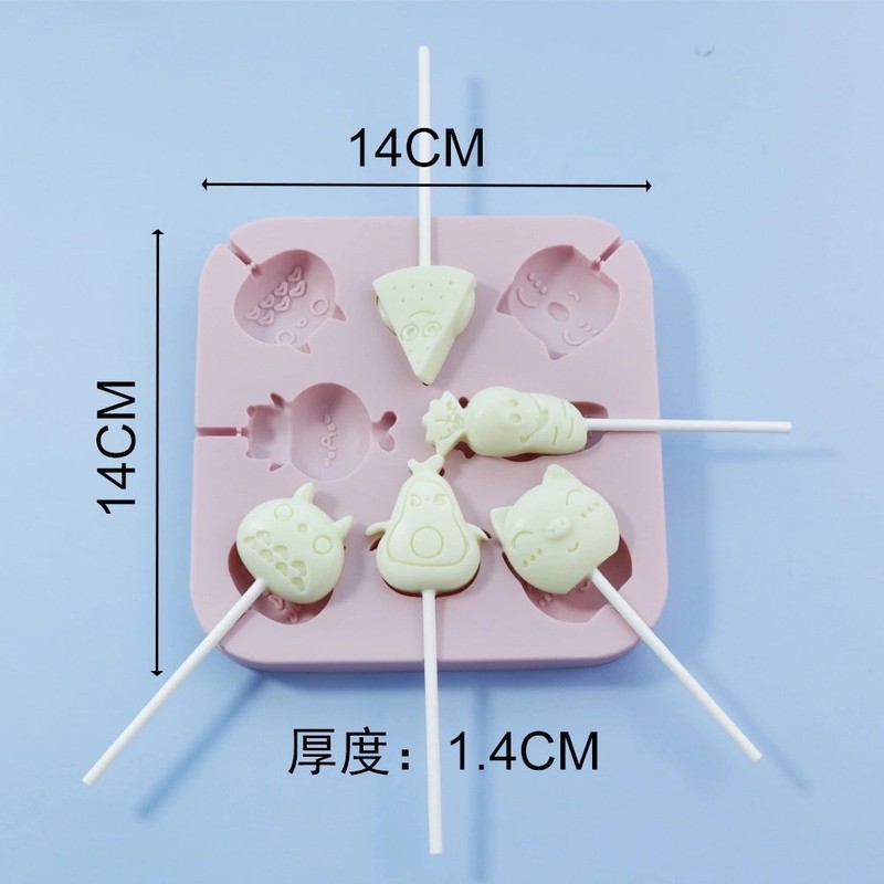 Cartoon cheese stick mold, homemade candy lollipop silicone mold gallery