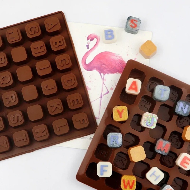DIY Ice Cube Making Mold Alphabet Cake Mold Chocolate Cookies Pastry Candy Jelly