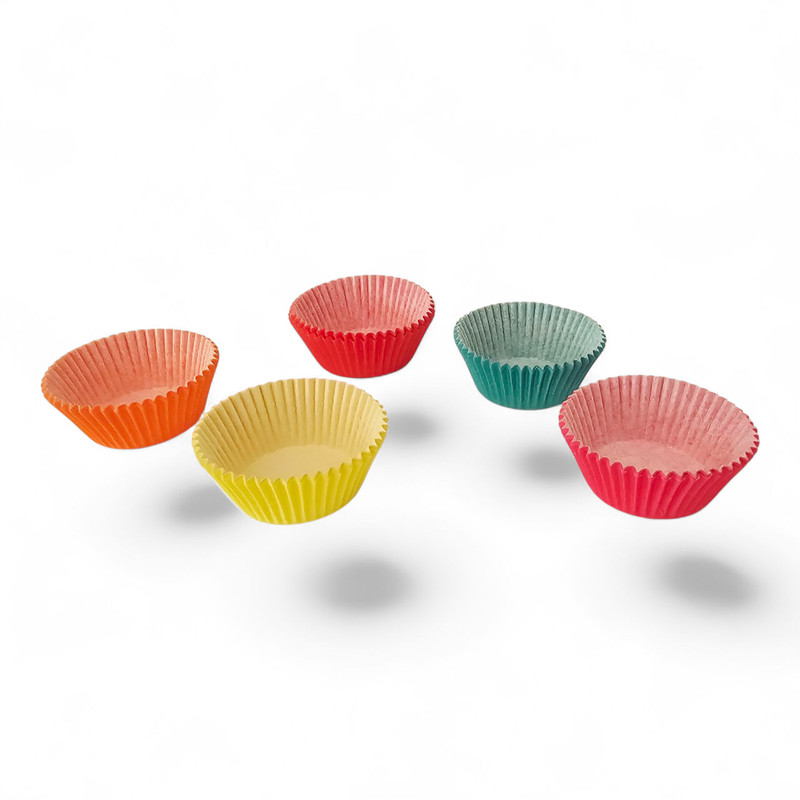 60 Pack Assorted Colour Mini Baking Cups Paper Cupcake Liners Muffin Cases gallery