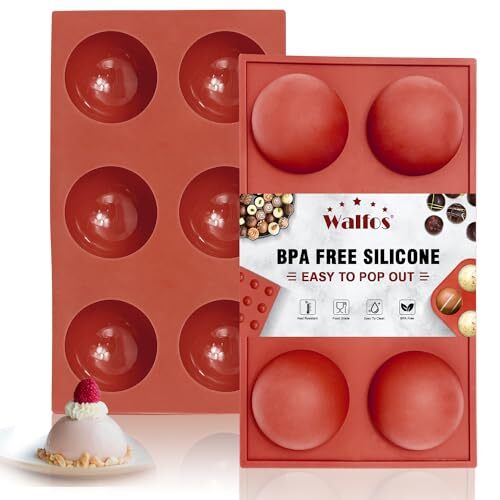 Large 6-Cavity Semi Sphere Silicone Mold, Half Sphere Silicone Semi Sphere Mold gallery
