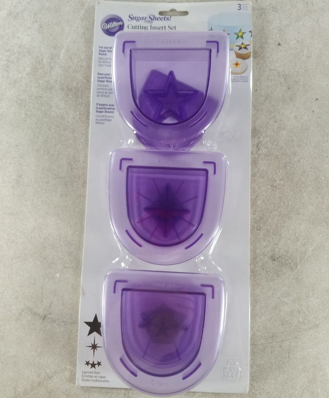 Sugar Sheets Layered Flowers 3 Piece Cutting Insert Set New Wilton