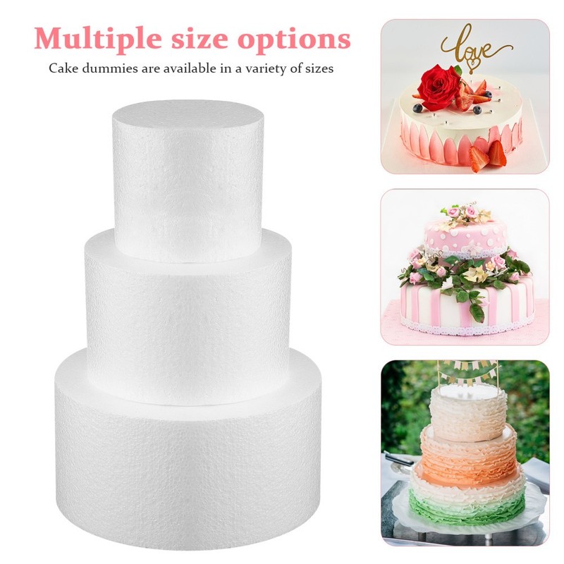 3 Pcs Wedding Cake Model Dummy for Practicing Decorating Artificial Prop gallery