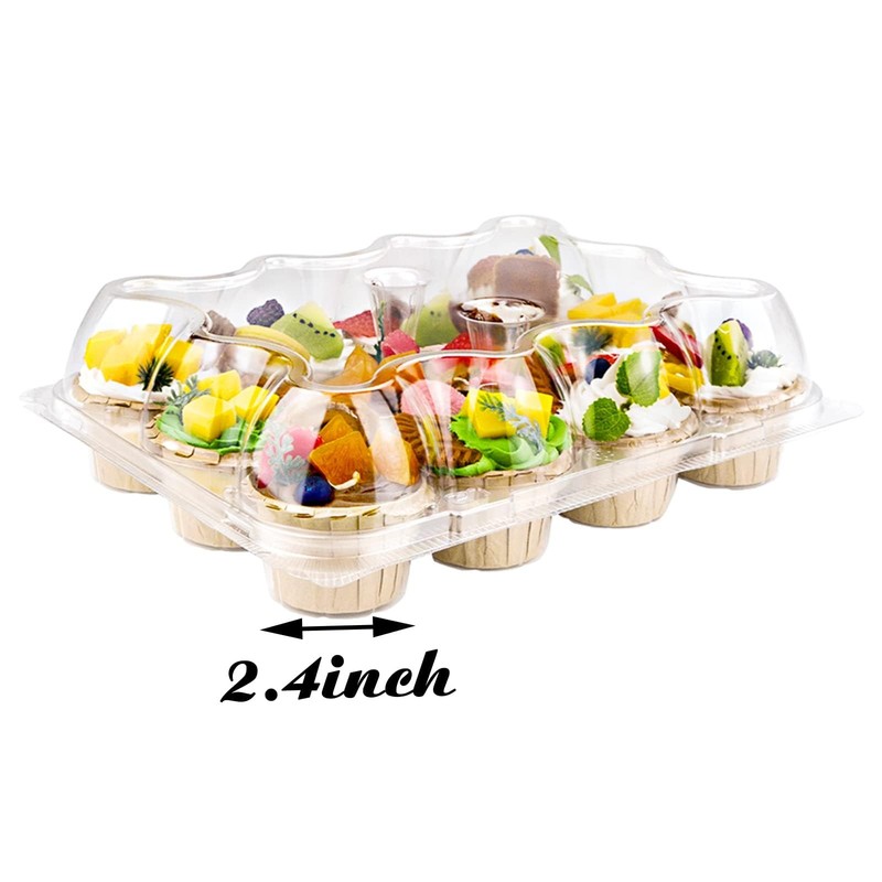 12 Counts X 15 Sets Cupcake Containers 12 Count Cupcake Boxes Plastic Cupcake Ca gallery
