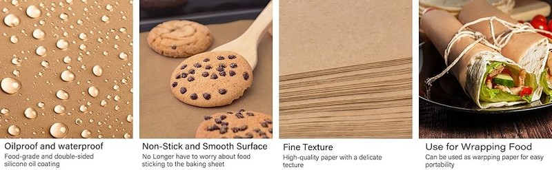 600 Pieces Parchment Paper Sheets 12"x 16" Unbleached Baking Paper Sheets gallery