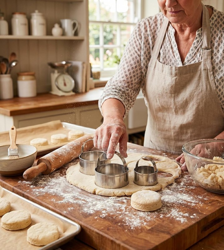 3 Pieces round Biscuit Cutter with Handle - Stainless Steel round Circle Doughnu gallery