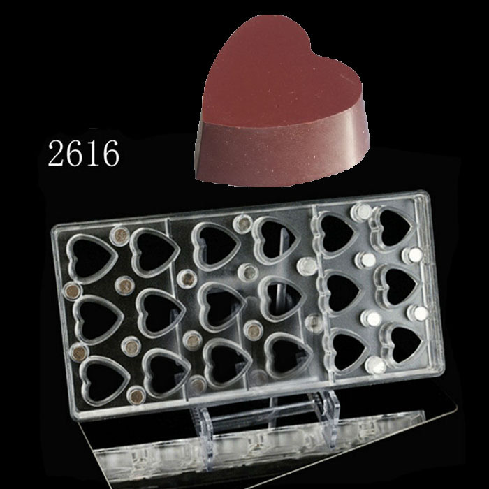 Heart Shape With Mirror Clear Magnetic Chocolate Sheet Polycarbonate Mold Mould