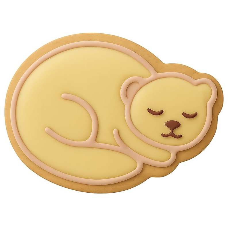 Sleeping Ferret Cookie Cutter & Stamp, Fondant & Clay - 4x2.8 gallery