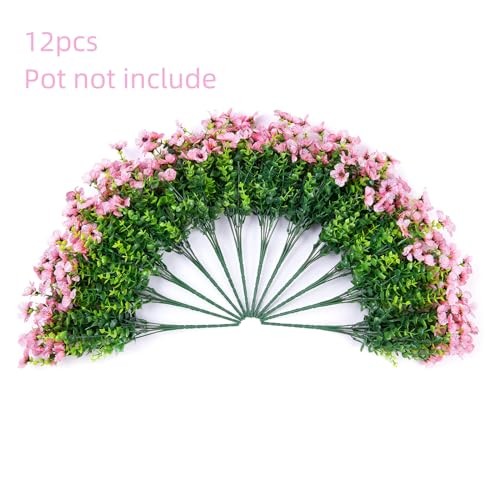 Artificial Flowers for Outdoor Indoor Garden Home Decoration, Faux Flower Pink gallery