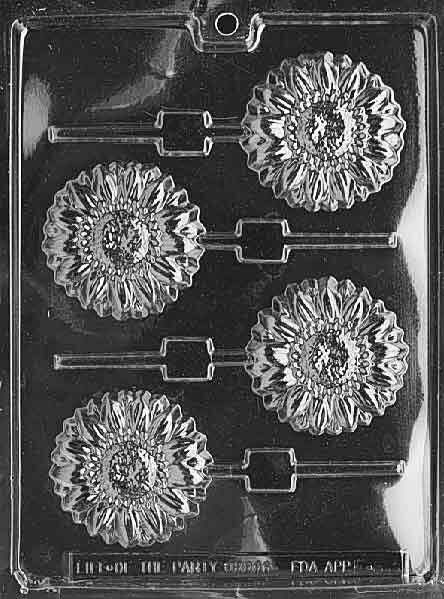 SUNFLOWER LOLLY Sucker Chocolate Candy Mold ~ BUY 2 GET 1 FREE!