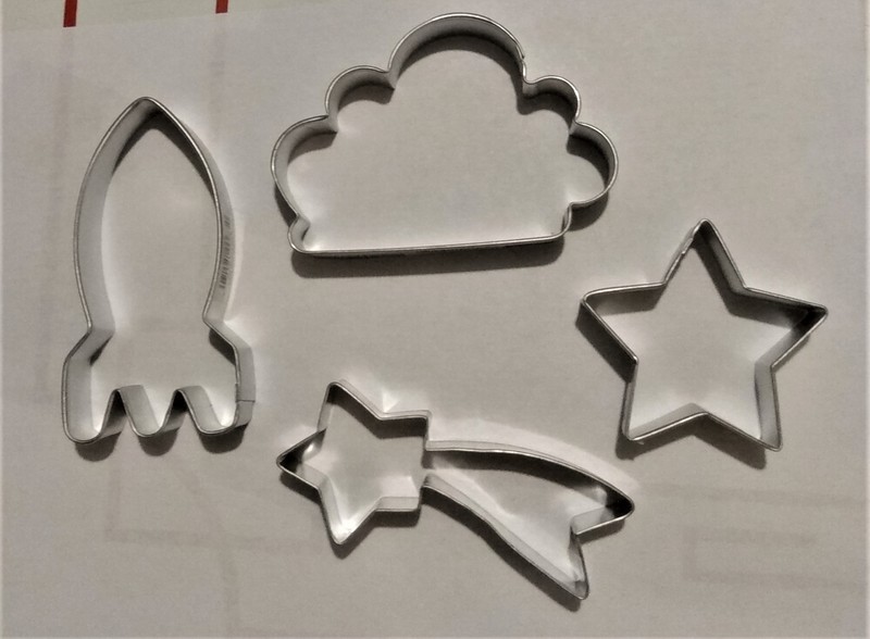 Space Rocket Shooting Star Cloud Star Cookie Cutter (4pc)