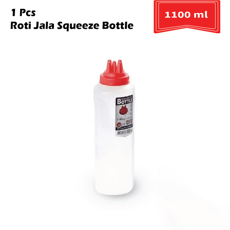 1 Pcs Roti Jala Squeeze Bottle Tube Kuih Mould 1100ml 5 Hole Nozzle