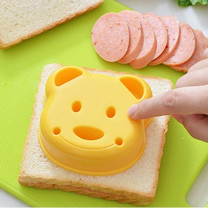 2 moldes para sándwich con forma de oso, gato, conejo, coche, para pan, pastel, gallery