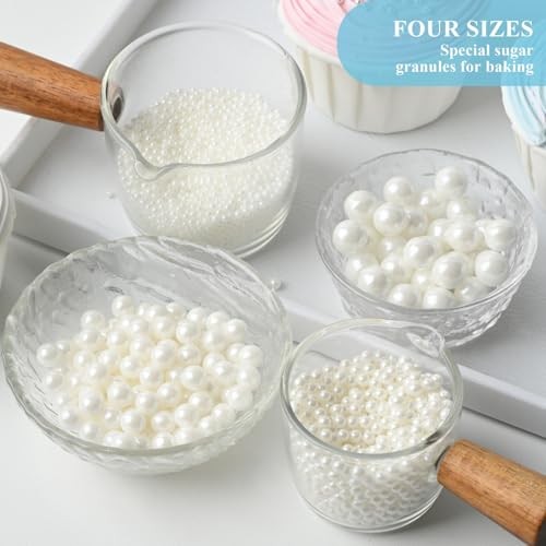 Edible Preals Sprinkles for Baking 4 Size（2mm 4mm 7mm 10mm）Sprinkles for White gallery