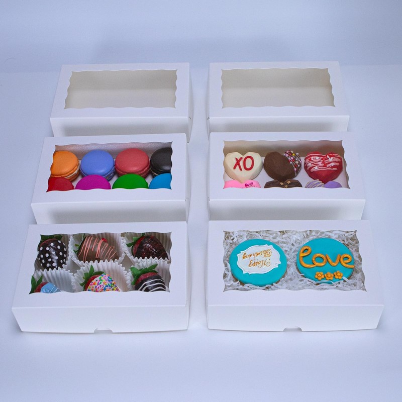 8x5x2 Inch 20PCS Cookies Boxes Chocolate Covered Strawberries Boxes with Wind... gallery