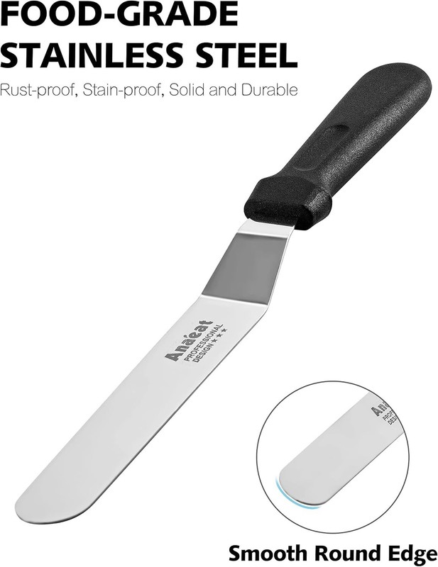 3Pcs Anaeat Offset Icing Spatulas, 6/8/10 Inch Stainless Steel gallery