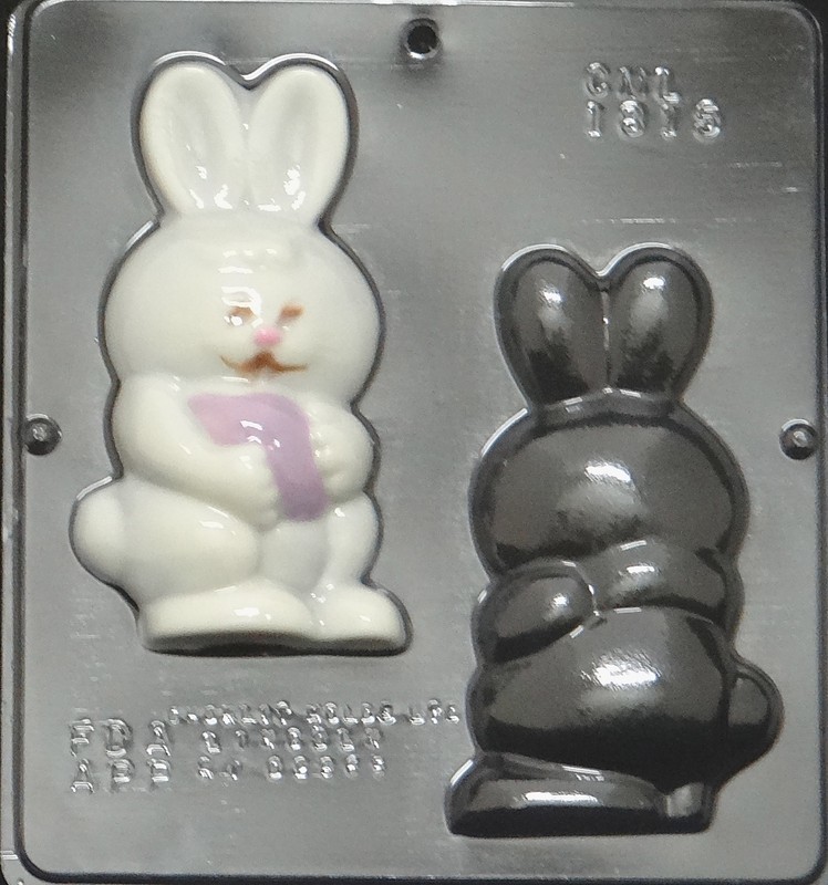 Bunny Holding Egg Chocolate Candy Mold Easter 1815 NEW