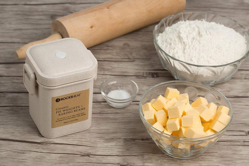 ROCKSHEAT Ceramic Pie Weights - Food Grade - High Heat Resistant - Reusable gallery