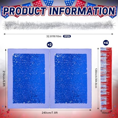 7 Pcs 4th of July Parade Float Decorating Kit for Trailer Patriotic 250th gallery