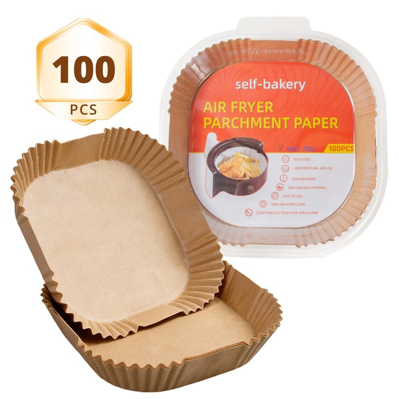 100PCS Air Fryer Disposable Paper Liner Non-stick Parchment Oil-proof Liners gallery
