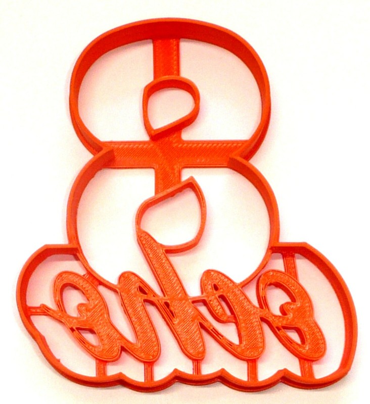 SPANISH NUMBER OCHO 8 WITH WORD COOKIE CUTTER CORTADOR DE GALLETAS USA PR4128