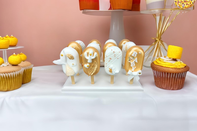 Wood Cakesicle Stand Display - 12 Count Popsicle Sticks Holder for Dessert Table gallery