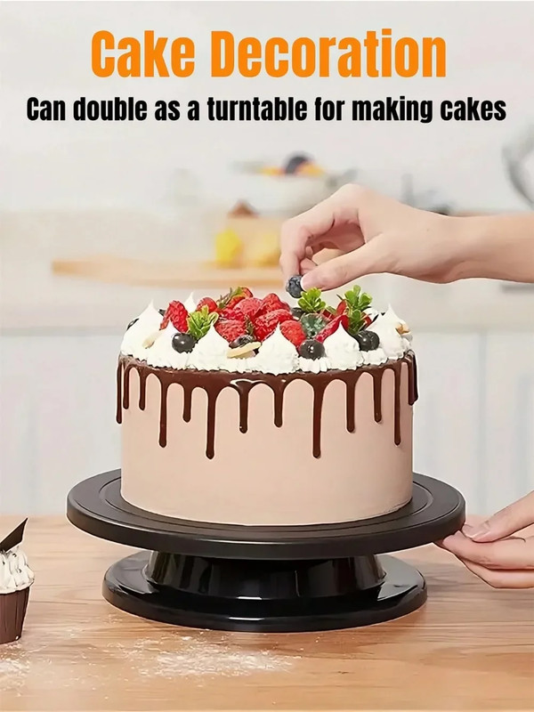 Rotating Cake Turntable, Anti-Skid Base for Carving, Pottery, Painting, Cake Dec gallery