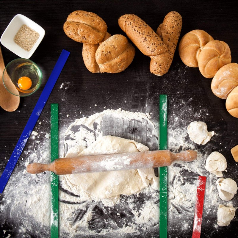 6Pcs Rolling Pin Guides, Non-Stick Silicone Rolling Pin Ruler Dough Thickness... gallery