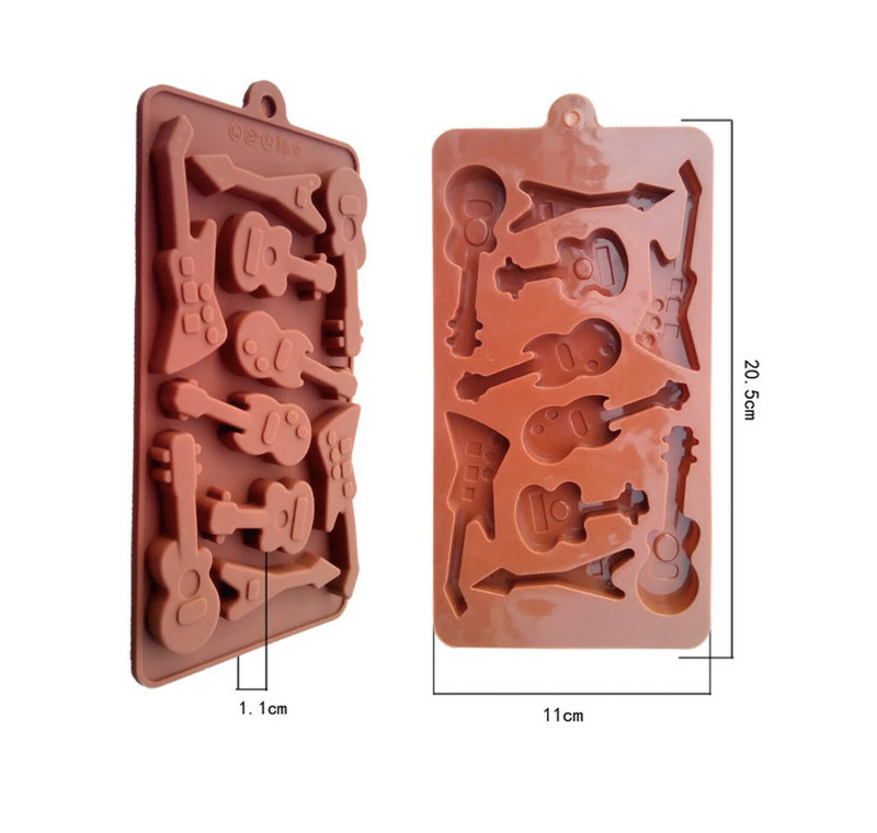 GUITAR VARIETY MOLD, Candy Mold, Music Theme Cake Decoration, Chocolate Mold