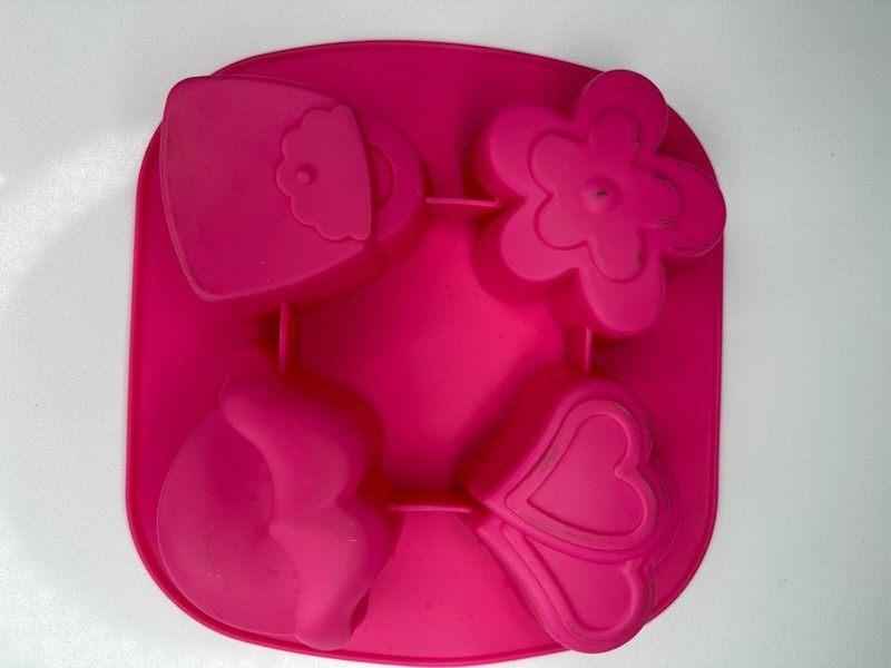 Wilson 4 Cavity Assorted Designs Pink Silicone Baking and Candy Mold Bakeware gallery