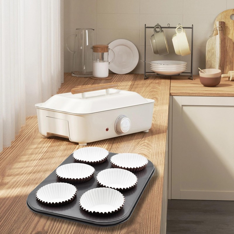 200 Pcs Orange Foil Cupcake Liners Standard Baking Cups Muffin Paper Cases gallery