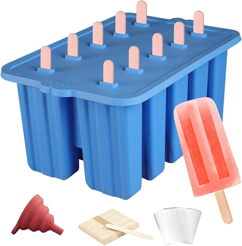 Moldes de silicona para paletas, moldes reutilizables de grado alimenticio para